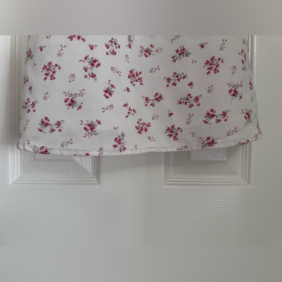 Red Floral Mini Cottage Dress With Ties in Extra Small - Picture 6 of 10